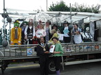 Karen Turner receives rosette from the Mayor of Blackburn with Darwen, Cllr. Mohammed Khan